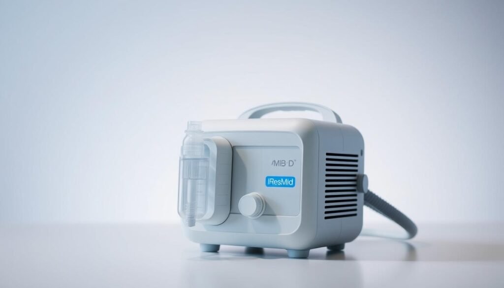 Generate an image of ResMed AirMini travel CPAP machine Generate an image of ResMed AirMini travel CPAP machine